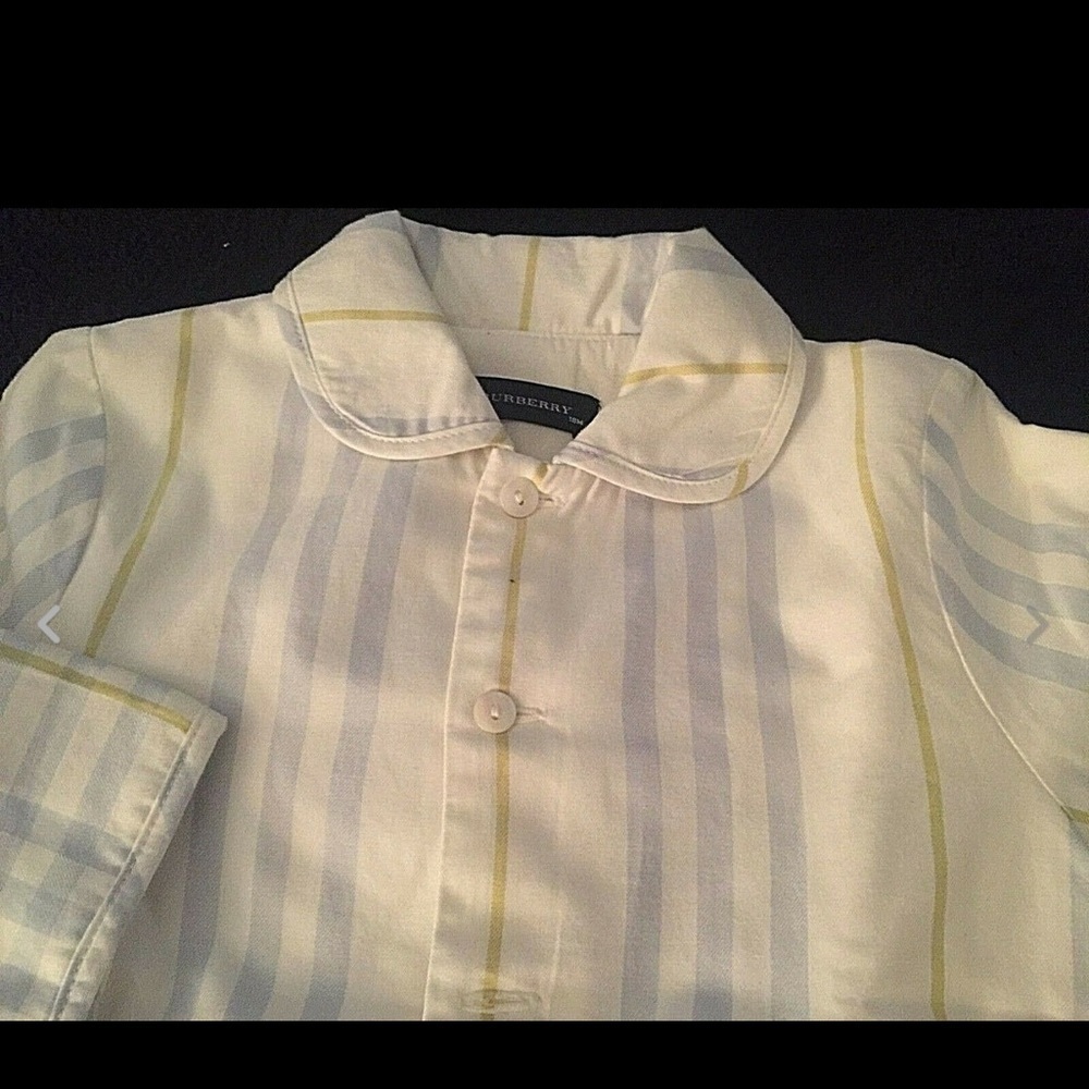 Baby kid Vest lightly fleeced Burberry 12 / 18 months white - Picture 3 of 4